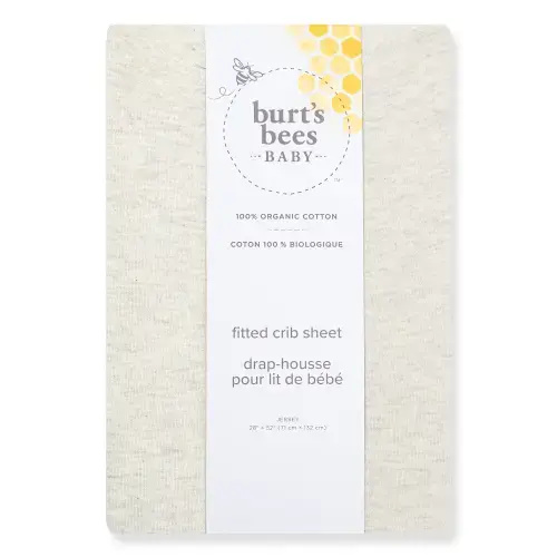 Solid Organic Cotton BEESNUG® Fitted Crib Sheet - Oatmeal
