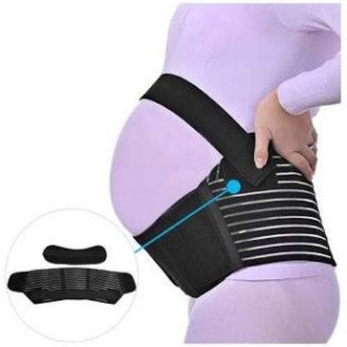 Unique Bargains Adjustable Maternity Belly Support Belt Pregnancy Abdominal Waist Support Brace Band, Women's, Size: Medium, Black | Google Shopping