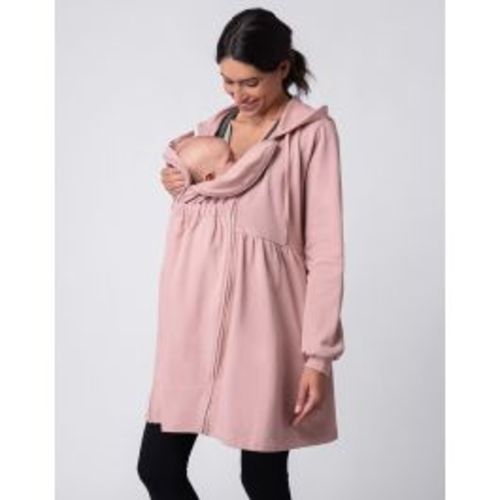Pink 3 in 1 Maternity & Babywearing Hoodie Tunic