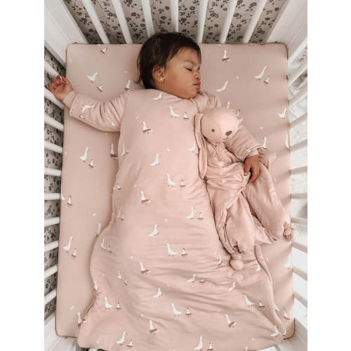 Tutu Goose Blush Pink Bamboo Viscose Long Sleeve Sleep Sack | günamüna