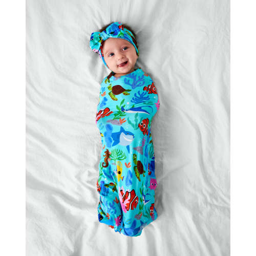 Pixar Nemo's Reef Swaddle & Luxe Bow Headband Set – Little Sleepies