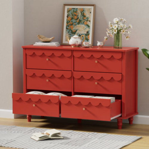 Charlton Home® Dorlan 6 Drawer 43.1" W Laced Dresser & Reviews | Wayfair