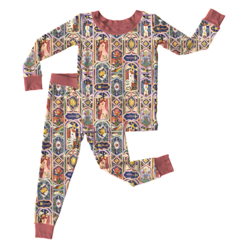 Two-Piece Pajama Set in Fairytale Windows