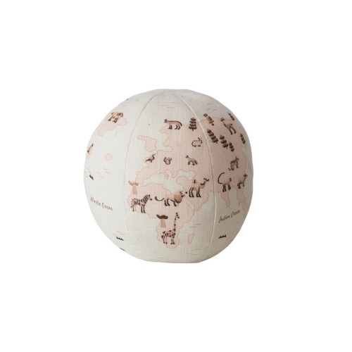 Round Fabric Printed Globe Shaped Orb Pillow