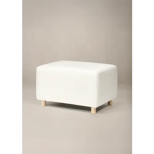Ollie: Chair and Half Stationary Rectangle Ottoman with Wood Legs
