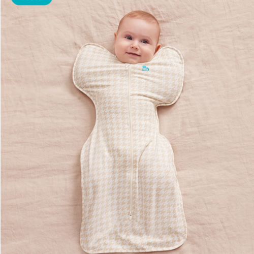 Swaddle Up™ 1.0 TOG Cotton Tan Houndstooth