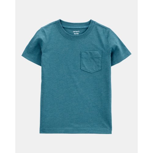 Baby Solid Short-Sleeve Pocket Tee - Teal | Carter's