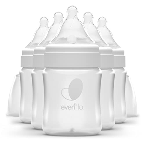 Evenflo Feeding Premium Proflo Venting Balance Plus Wide Neck Baby, Newborn and Infant Bottles - Developed by Pediatric Feeding Specialists - 5 Ounce (Pack of 6)