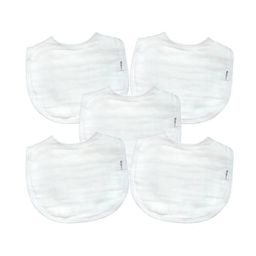 Green Sprouts Organic Cotton Muslin Bibs (5 pack)tab
