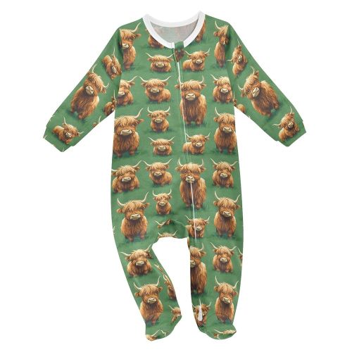 Baby One-Piece Footies Sleeper Pjs Footed Bodysuit Rompers Zipper for Boys Girls 3M