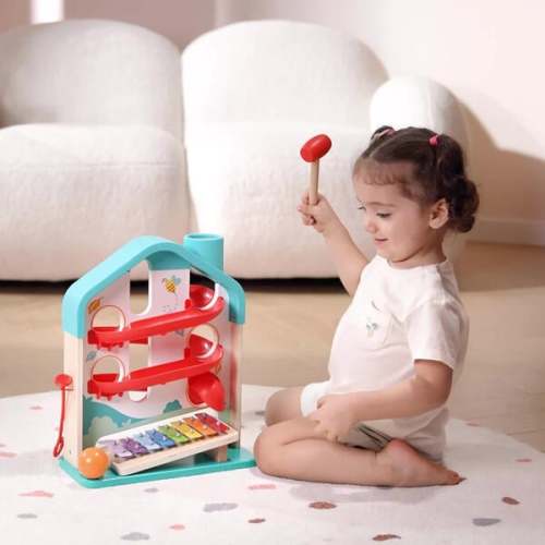 Hape: Melody Mansion Ball Run - Colorful Wooden Toy - Hape | Maisonette