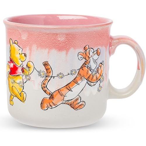 Silver Buffalo Disney Winnie the Pooh, Reactive Glaze Camper Mug, 20oz