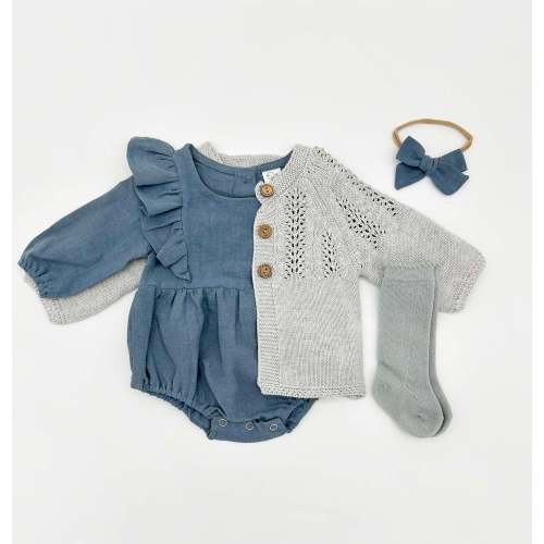 French Blue Gabriella Romper Set – Olive and Cradle