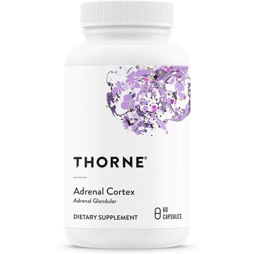 THORNE Adrenal Cortex - Supplement for Cortisol Management - Support Healthy Adrenal Gland Function, Immune System, Stress Management, Fatigue & Metabolism* - 60 Capsules