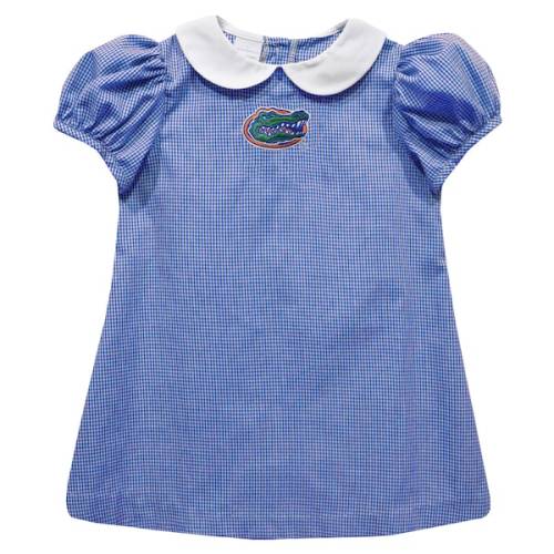 Girls Infant Vive La Fete Royal Florida Gators Gingham Puffy A-Line Dress