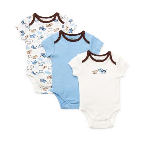 Cute Puppies 3-Pack Bodysuits