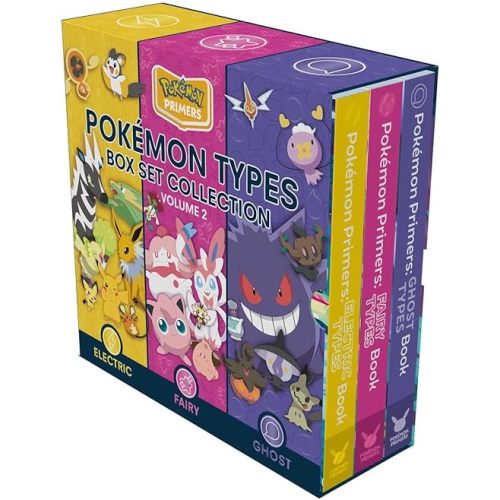 Pokémon Primers Types: Box Set Collection Volume 2: Electric, Fairy, and Ghost Paperback – Sticker Book, February 6, 2024