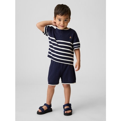 Baby & Toddler Henley Stripe Sweater Set