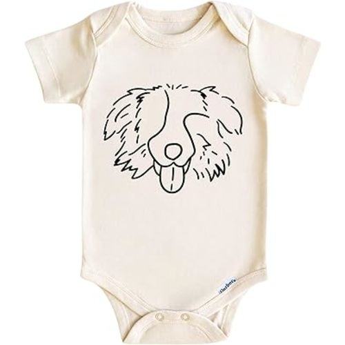 Australian Shepherd Baby Onesie, Dog Lover Baby Bodysuit for Boys Girls, Cute Aussie Newborn Gifts