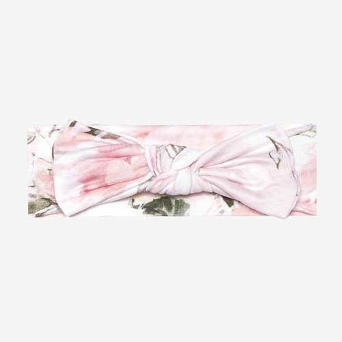 Baby Headwrap | Vintage Pink Rose | Baby Girl Headband