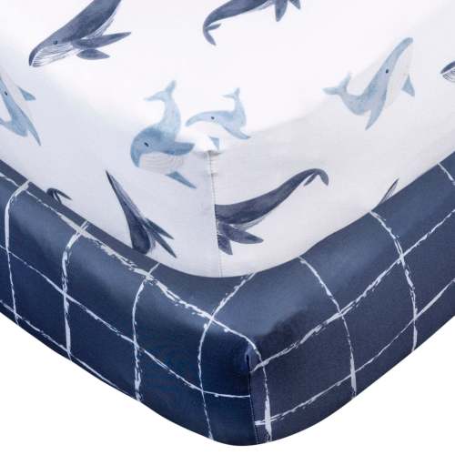 2-Pack Boys Coastal Calm Stretchy Crib Sheets