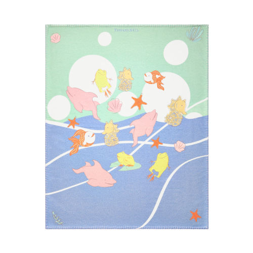 Tiny Tiffany Sea Animals Blanket in a Wool Blend
