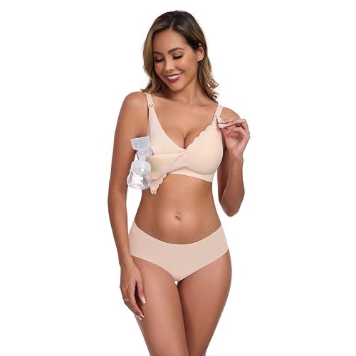 Vinfact Hands Free Pumping Bra Adjustable Breast-Pumps Nursing Bras Comfort Maternity Breast Pump Bra