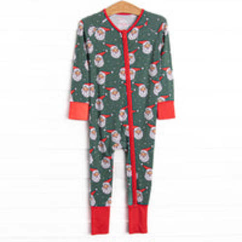 White Christmas Bamboo Zippy Pajama, Green – Stitchy Fish