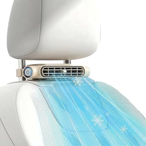 Car Seat Fan for Backseat for Kids, 2pcs Beige