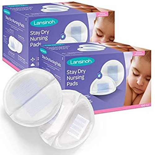 Lansinoh Stay Dry Disposable Nursing Pads for Breastfeeding, 200 Count