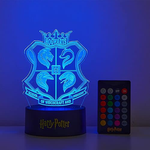 Harry Potter Acrylic 3D LED Illusion Lamp, Color-Changing Night Light for Kids Bedroom, Desk & Home Décor