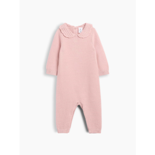 Baby Crochet Collar Sweater One-Piece