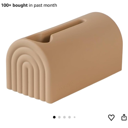 mushie Bath Spout Cover | Soft Silicone Bathtub Faucet Safety Guard for Kids | Universal Fit (Natural)