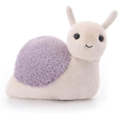 Apricot Lamb Purple Lazy Snail Stuffed Animals for Kids, Soft Cute Plush Toys for Baby Girl and Boy, 6 Inches