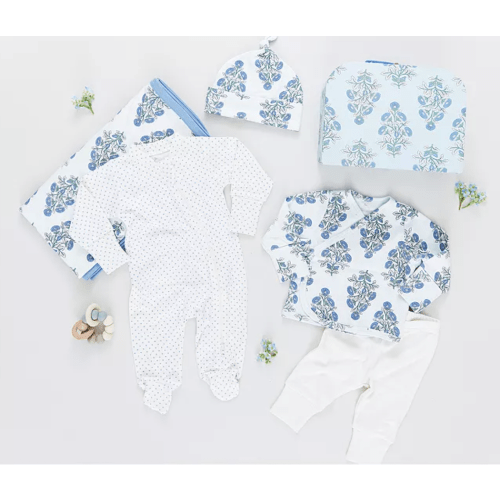Baby Take Home Set - Blue Floral