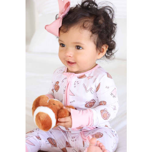 Tiny Touchdowns Convertible Zip Romper | Pink