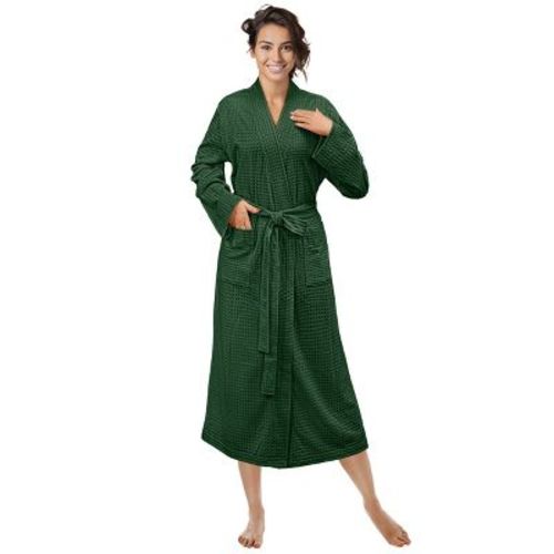 PAVILIA Women Waffle Knit Robe, Soft Cozy Breathable Lightweight Long Bathrobe with Pockets for Shower Spa House