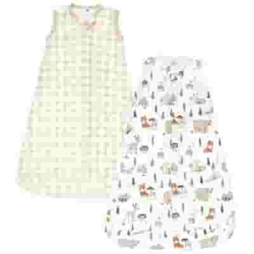 Hudson Baby Infant Boy Cotton Sleeveless Wearable Sleeping Bag, Sack, Blanket, Boy Woodland Pals, 0-3 Months