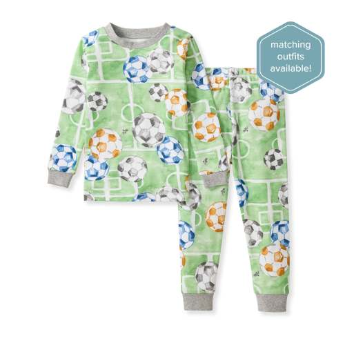 Soccer Field Organic Cotton Two-Piece Pajamas – Burt's Bees Baby