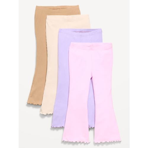 Ribbed Flare-Leg Leggings 4-Pack for Toddler Girls