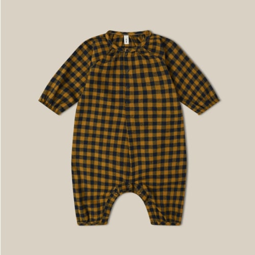 Blueberry Gingham Onesie | Organic Zoo