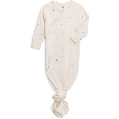 Colored Organics KENDI Knotted Gown - Bees 0-3M