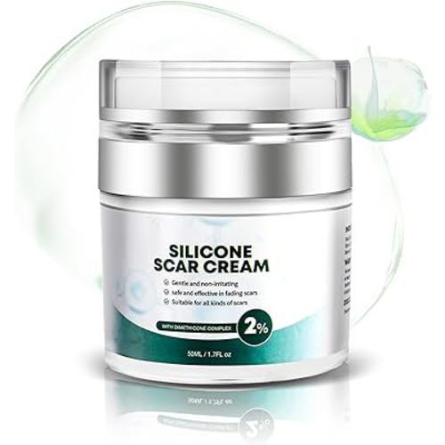 Advanced Scar Cream, Silicone Gel for Scars, Professional Scar Removal Cream for Surgical Scars, Stretch Marks, Old and New Scars 1.7 oz(50ml)