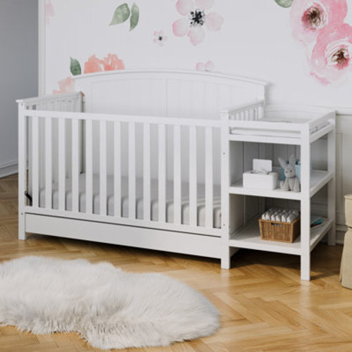 Storkcraft Steveston 5-in-1 Convertible Crib and Changer with Storage & Reviews | Wayfair