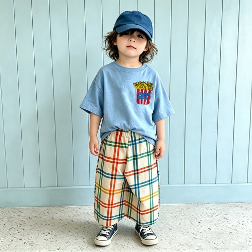 Baby & Kids Fries Plaid 2 Piece Set