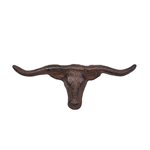 TG,LLC Treasure Gurus Metal Longhorn Steer Vanity Knob Kitchen Dresser Drawer Pull Cupboard Handle
