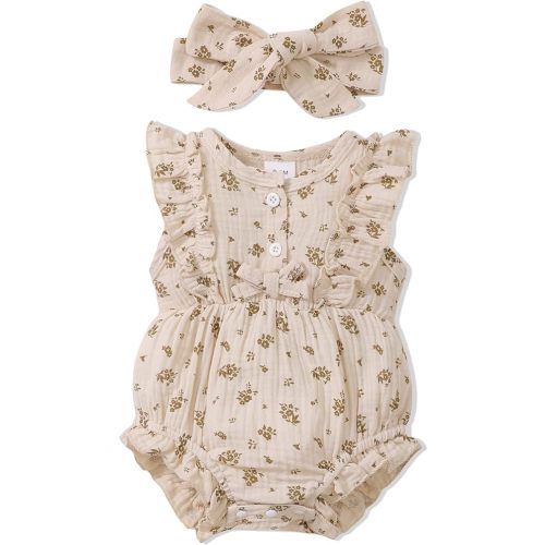 Renotemy Newborn Infant Baby Girl Clothes Rompers Summer Jumpsuits Short Sleeve Romper Infant Baby Clothes Girl