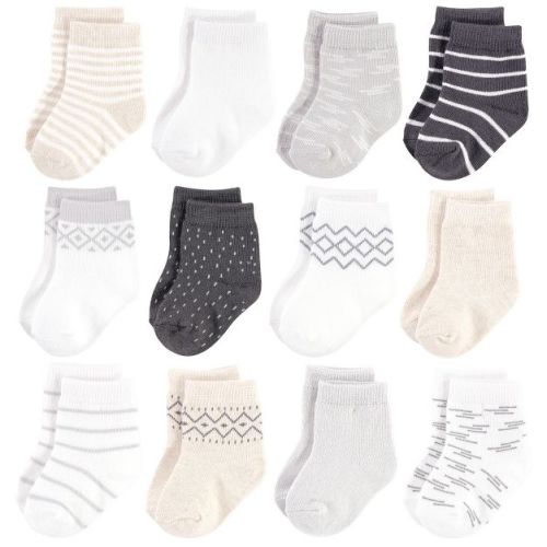 Touched by Nature Baby Organic Cotton Socks, Modern Neutral