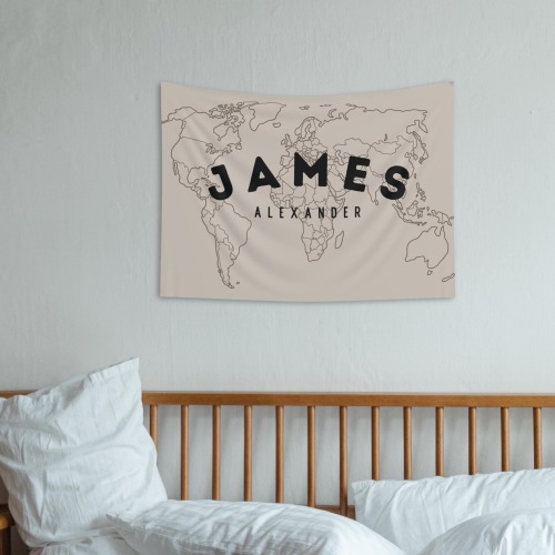 World Map Name Banner Custom Name Banner Adventure Nursery Decor Travel Map Name Sign Travel Nursery Decor Boy Name Sign Boy Name Banner