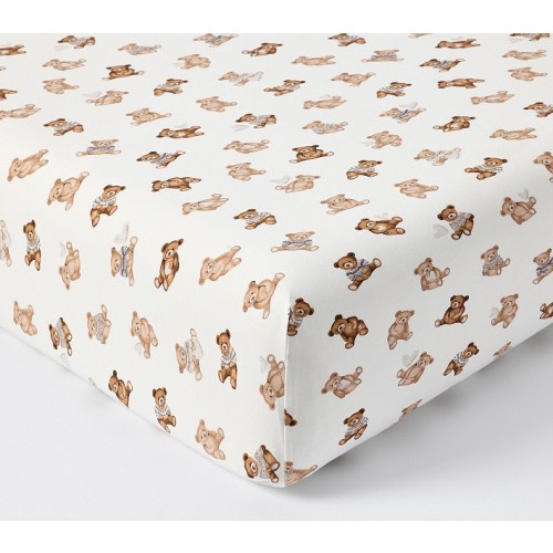 Teddy Bear Crib Fitted Sheet